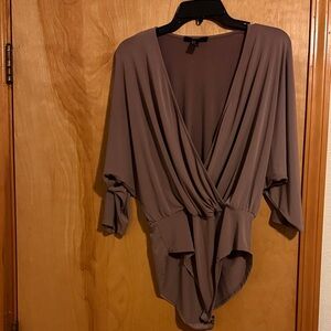 Elegant Taupe Bodysuit